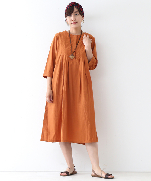 Claire メルローズ クレール のファッション Melrose フロントタックサックワンピース ワンピース ワンピース Melrose