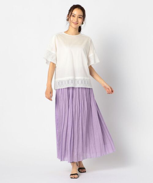 NOLLEY’S(ノーリーズ)の「ローンレースブラウス(シャツ/ブラウス・レディース・ブラック/オフホワイト/ブラウン・38)」の6枚目の写真