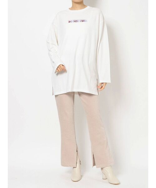 MERCURYDUO（マーキュリーデュオ）の「【DC別注】リブパンツ（その他パンツ・レディース・ベージュ/アイボリー・FREE）」の5枚目の写真