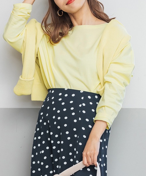 coca（coca）（コカ）の「＼新色登場／ドロップショルダープルオーバー（Tシャツ/カットソー・レディース・ブラック/ホワイト/パープル/イエロー・ONE SIZE/M/L）」の4枚目の写真