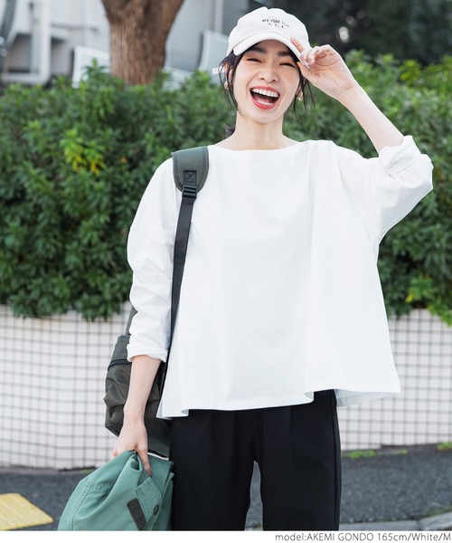 coca（coca）（コカ）の「＼新色登場／ドロップショルダープルオーバー（Tシャツ/カットソー・レディース・ブラック/ホワイト/パープル/イエロー・ONE SIZE/M/L）」の22枚目の写真