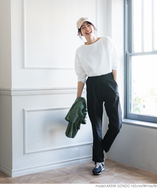 coca（coca）（コカ）の「＼新色登場／ドロップショルダープルオーバー（Tシャツ/カットソー・レディース・ブラック/ホワイト/パープル/イエロー・ONE SIZE/M/L）」の21枚目の写真