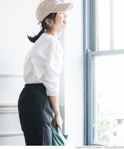 coca（coca）（コカ）の「＼新色登場／ドロップショルダープルオーバー（Tシャツ/カットソー・レディース・ブラック/ホワイト/パープル/イエロー・ONE SIZE/M/L）」の20枚目の写真