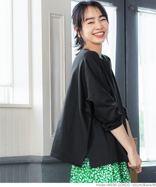 coca（coca）（コカ）の「＼新色登場／ドロップショルダープルオーバー（Tシャツ/カットソー・レディース・ブラック/ホワイト/パープル/イエロー・ONE SIZE/M/L）」の14枚目の写真