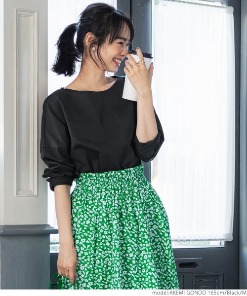 coca（coca）（コカ）の「＼新色登場／ドロップショルダープルオーバー（Tシャツ/カットソー・レディース・ブラック/ホワイト/パープル/イエロー・ONE SIZE/M/L）」の12枚目の写真