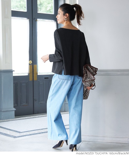 coca（coca）（コカ）の「＼新色登場／ドロップショルダープルオーバー（Tシャツ/カットソー・レディース・ブラック/ホワイト/パープル/イエロー・ONE SIZE/M/L）」の10枚目の写真