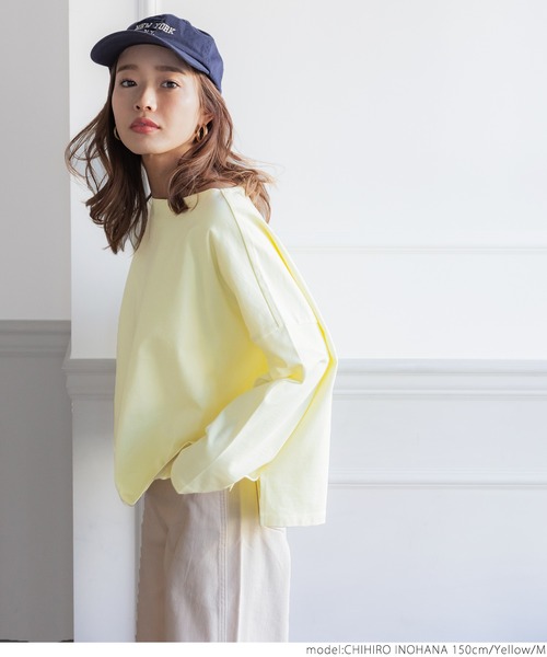 coca（coca）（コカ）の「＼新色登場／ドロップショルダープルオーバー（Tシャツ/カットソー・レディース・ブラック/ホワイト/パープル/イエロー・ONE SIZE/M/L）」の9枚目の写真