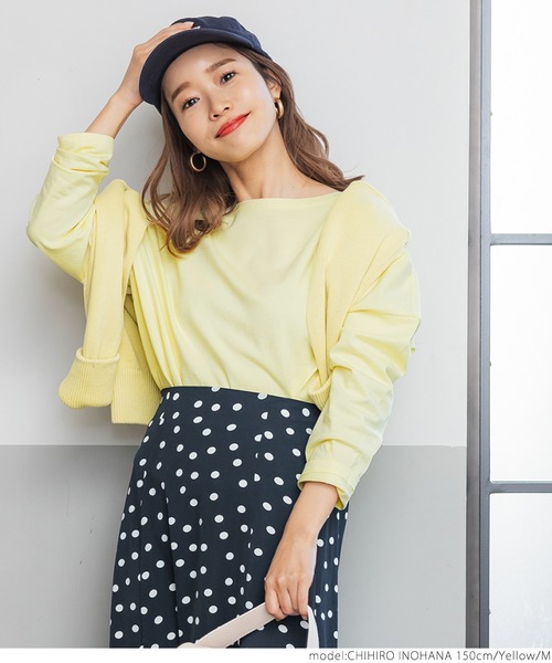 coca（coca）（コカ）の「＼新色登場／ドロップショルダープルオーバー（Tシャツ/カットソー・レディース・ブラック/ホワイト/パープル/イエロー・ONE SIZE/M/L）」の7枚目の写真