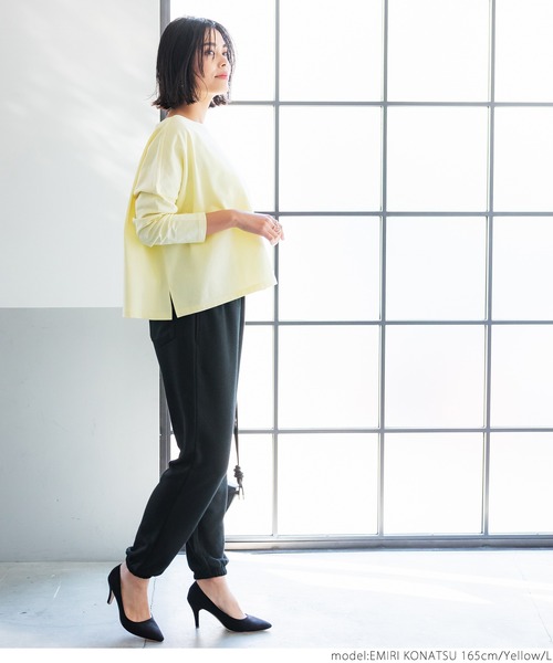 coca（coca）（コカ）の「＼新色登場／ドロップショルダープルオーバー（Tシャツ/カットソー・レディース・ブラック/ホワイト/パープル/イエロー・ONE SIZE/M/L）」の6枚目の写真