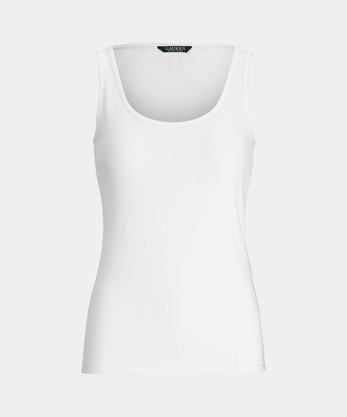 LAUREN RALPH LAUREN / ローレン ラルフ ローレン コットンブレンド タンクトップ コットンブレンド タンクトップ（Tシャツ/カットソー）｜LAUREN
