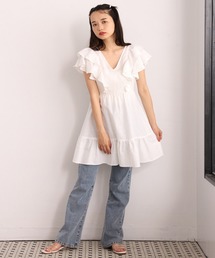 one after another NICE CLAUP | 【WEB限定色】フリルチュニックワンピース(チュニック)