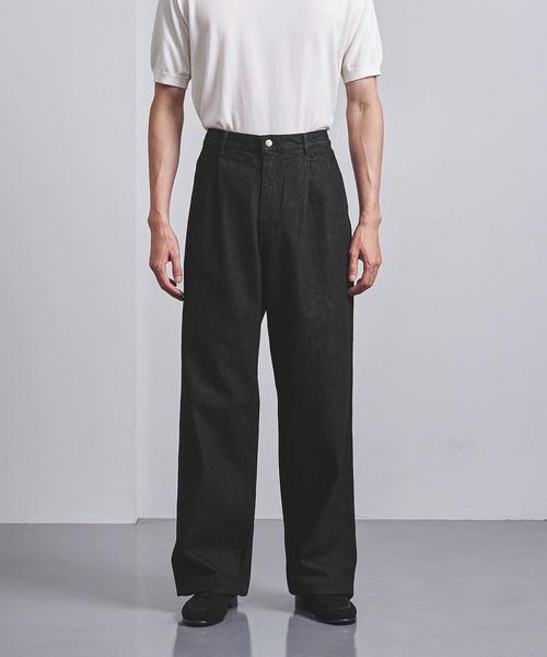UNITED ARROWS（ユナイテッドアローズ）の「＜AURALEE（オーラリー）＞ デニム ワイドパンツ■■■（デニムパンツ・メンズ・ブラック/オフホワイト・3/4/5）」の3枚目の写真