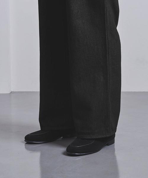 UNITED ARROWS（ユナイテッドアローズ）の「＜AURALEE（オーラリー）＞ デニム ワイドパンツ■■■（デニムパンツ・メンズ・ブラック/オフホワイト・3/4/5）」の6枚目の写真
