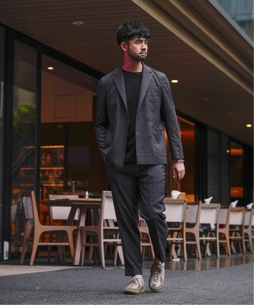 EDIFICE(エディフィス)の「メランジチェック 1プリーツ パンツ【セットアップ着用可能】(その他パンツ・メンズ・ネイビー/グレー・SMALL/MEDIUM/LARGE/X-LARGE)」の3枚目の写真