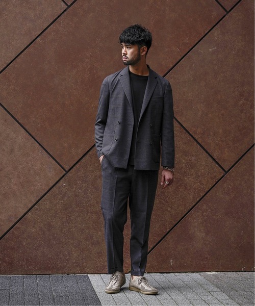 EDIFICE(エディフィス)の「メランジチェック 1プリーツ パンツ【セットアップ着用可能】(その他パンツ・メンズ・ネイビー/グレー・SMALL/MEDIUM/LARGE/X-LARGE)」の5枚目の写真