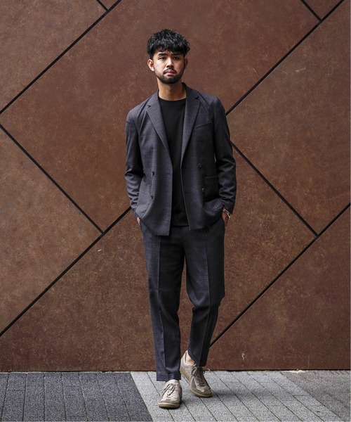 EDIFICE(エディフィス)の「メランジチェック 1プリーツ パンツ【セットアップ着用可能】(その他パンツ・メンズ・ネイビー/グレー・SMALL/MEDIUM/LARGE/X-LARGE)」の6枚目の写真