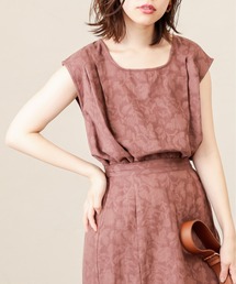 natural couture | フラワージャガードベルト付ブラウス(シャツ/ブラウス)