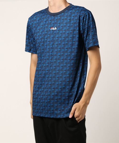 FILA(フィラ)の「【FILA/フィラ】総柄プリント半袖Tシャツ / ユニセックス(Tシャツ/カットソー・メンズ・ホワイト/ブラック/ネイビー・MEDIUM/LARGE/X-LARGE)」の3枚目の写真
