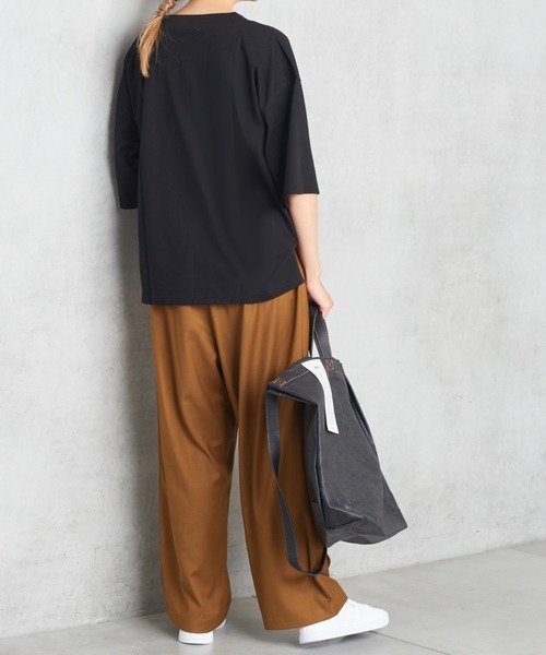 PUAL CE CIN（ピュアルセシン）の「撥水吸収速乾Ｔシャツ（Tシャツ/カットソー・レディース・ブラック/チャコールグレー/ライトグレー/オフホワイト・FREE）」の19枚目の写真