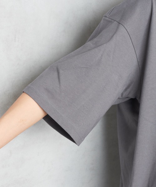 PUAL CE CIN（ピュアルセシン）の「撥水吸収速乾Ｔシャツ（Tシャツ/カットソー・レディース・ブラック/チャコールグレー/ライトグレー/オフホワイト・FREE）」の8枚目の写真