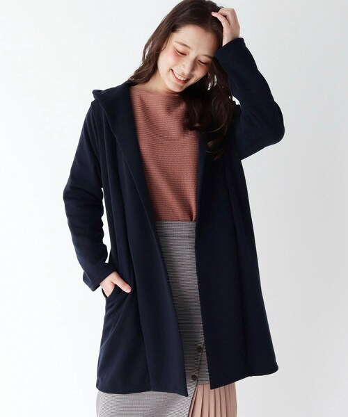 セール 裏起毛カットフードコーディガン カーディガン ボレロ Its Demo イッツデモ のファッション通販 Zozotown