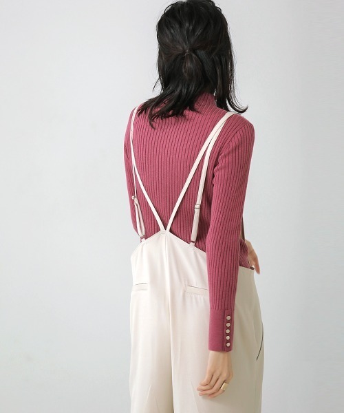 Bou Jeloud（ブージュルード）の「ヒートハイネック袖釦プルオーバー（ニット/セーター・レディース・ブラック/グレー/ピンク/イエロー/ブルー/アイボリー・FREE）」の22枚目の写真