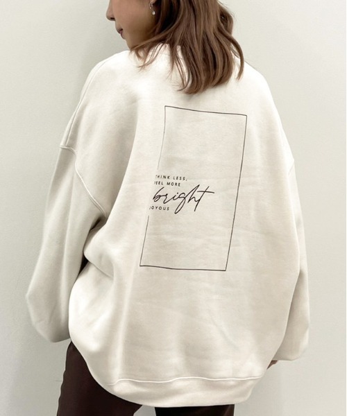 apres jour mignon（アプレジュールミニョン）の「アソートプリントルーズスウェット２【ZOZOTOWN限定アイテム】（スウェット・レディース・ブルー系その他/パープル/ブラック系その他2/ブラック/ダークグリーン/グリーン系その他/アイボリー/クリーム/グレイッシュベージュ/ブラック系その他・フリー/X-LARGE）」の5枚目の写真
