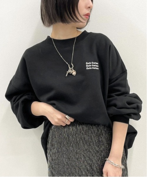apres jour mignon（アプレジュールミニョン）の「アソートプリントルーズスウェット２【ZOZOTOWN限定アイテム】（スウェット・レディース・ブルー系その他/パープル/ブラック系その他2/ブラック/ダークグリーン/グリーン系その他/アイボリー/クリーム/グレイッシュベージュ/ブラック系その他・フリー/X-LARGE）」の16枚目の写真