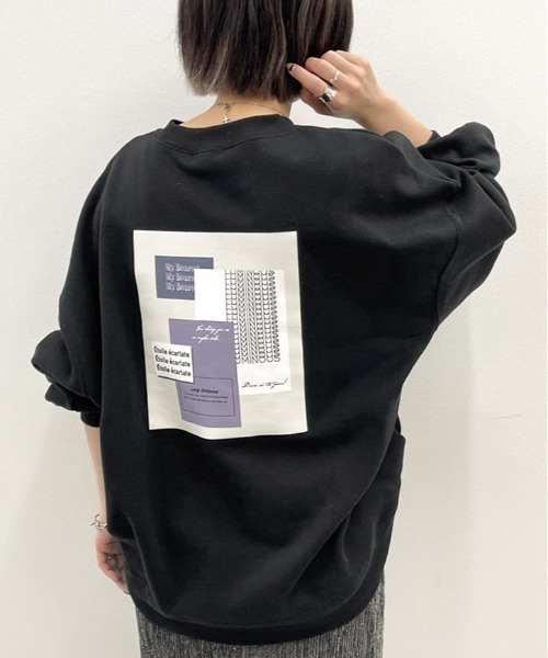 apres jour mignon（アプレジュールミニョン）の「アソートプリントルーズスウェット２【ZOZOTOWN限定アイテム】（スウェット・レディース・ブルー系その他/パープル/ブラック系その他2/ブラック/ダークグリーン/グリーン系その他/アイボリー/クリーム/グレイッシュベージュ/ブラック系その他・フリー/X-LARGE）」の18枚目の写真