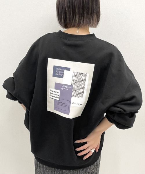 apres jour mignon（アプレジュールミニョン）の「アソートプリントルーズスウェット２【ZOZOTOWN限定アイテム】（スウェット・レディース・ブルー系その他/パープル/ブラック系その他2/ブラック/ダークグリーン/グリーン系その他/アイボリー/クリーム/グレイッシュベージュ/ブラック系その他・フリー/X-LARGE）」の19枚目の写真
