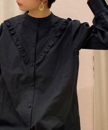 SLURR | ピンタックフリルパフスリーブブラウス(シャツ/ブラウス)