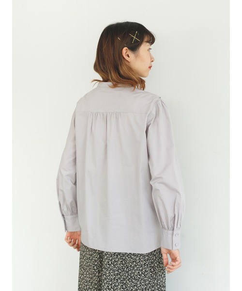 SLURR（スラ―）の「ピンタックフリルパフスリーブブラウス（シャツ/ブラウス・レディース・ブラック/オフホワイト/ブルー系その他7・FREE）」の5枚目の写真