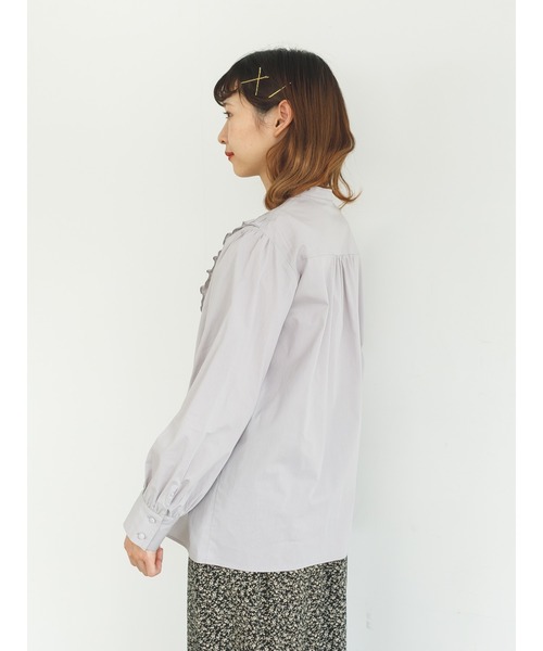 SLURR（スラ―）の「ピンタックフリルパフスリーブブラウス（シャツ/ブラウス・レディース・ブラック/オフホワイト/ブルー系その他7・FREE）」の6枚目の写真