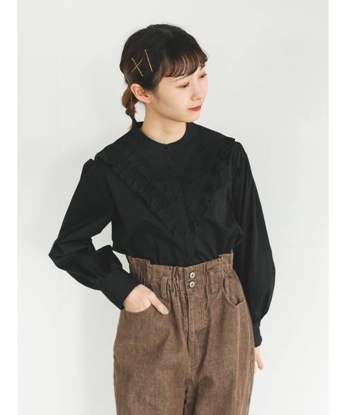 SLURR（スラ―）の「ピンタックフリルパフスリーブブラウス（シャツ/ブラウス・レディース・ブラック/オフホワイト/ブルー系その他7・FREE）」の19枚目の写真