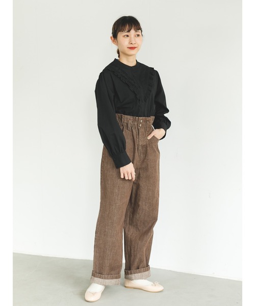 SLURR（スラ―）の「ピンタックフリルパフスリーブブラウス（シャツ/ブラウス・レディース・ブラック/オフホワイト/ブルー系その他7・FREE）」の20枚目の写真