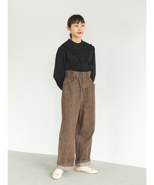 SLURR（スラ―）の「ピンタックフリルパフスリーブブラウス（シャツ/ブラウス・レディース・ブラック/オフホワイト/ブルー系その他7・FREE）」の21枚目の写真