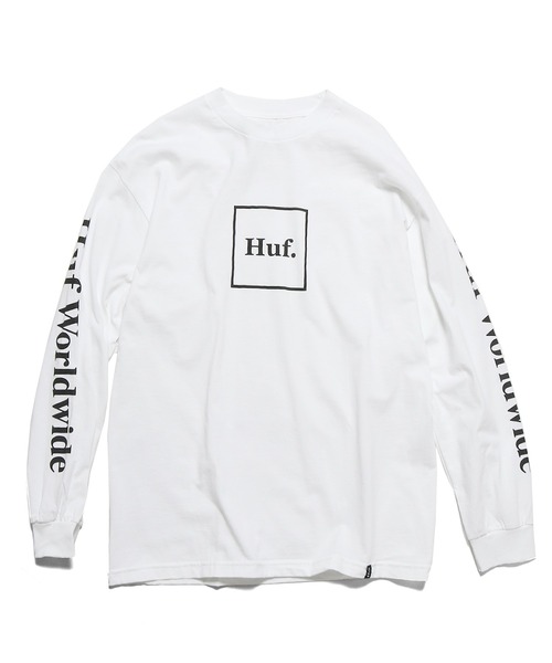 HUF（ハフ）の「HUF/ハフ DOMESTIC L/S TEE ボックスロゴ ロンT オーバーサイズ ユニセックス ストリート（Tシャツ/カットソー・メンズ・ホワイト/ブラック/グレー・S/M/L/XL）」の20枚目の写真