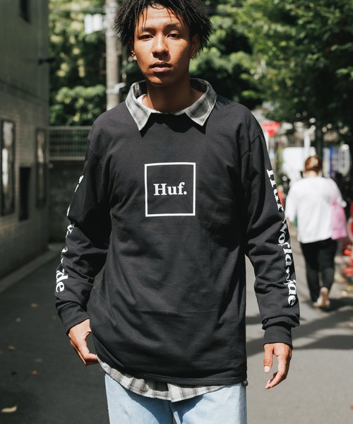 HUF（ハフ）の「HUF/ハフ DOMESTIC L/S TEE ボックスロゴ ロンT