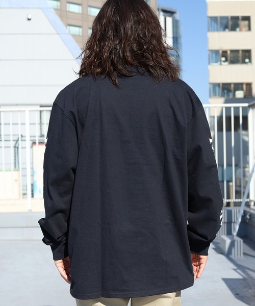HUF（ハフ）の「HUF/ハフ DOMESTIC L/S TEE ボックスロゴ ロンT オーバーサイズ ユニセックス ストリート（Tシャツ/カットソー・メンズ・ホワイト/ブラック/グレー・S/M/L/XL）」の9枚目の写真