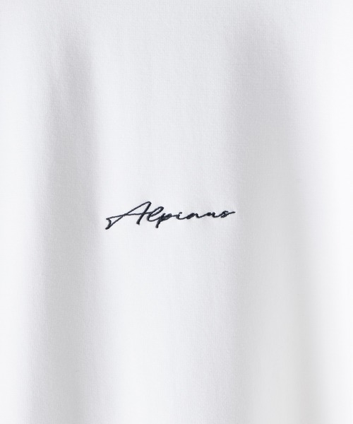Alpinus(アルピナス)の「Alpinus - logo embroidery loose drape cut and sew / ロゴ刺繍ルーズドレープカットソー(Tシャツ/カットソー・メンズ・ホワイト/ブラック・SMALL/MEDIUM)」の15枚目の写真