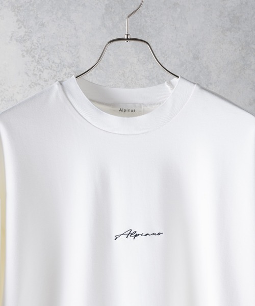 Alpinus(アルピナス)の「Alpinus - logo embroidery loose drape cut and sew / ロゴ刺繍ルーズドレープカットソー(Tシャツ/カットソー・メンズ・ホワイト/ブラック・SMALL/MEDIUM)」の17枚目の写真