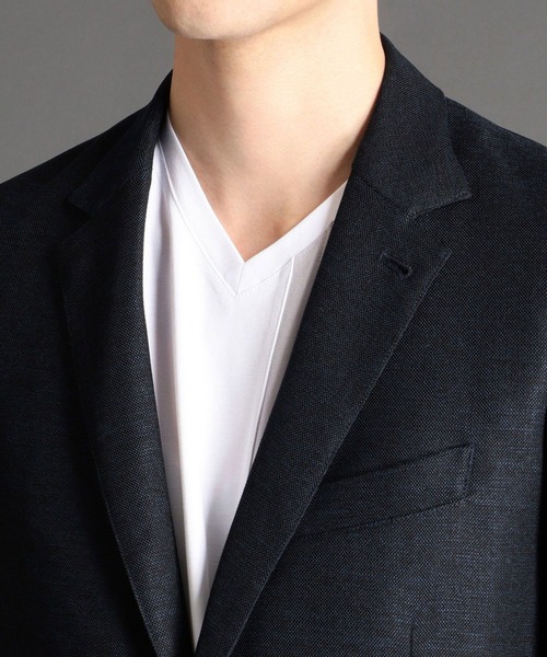 NICOLE CLUB FOR MEN（ニコルクラブフォーメン）の「ストレッチカラミジャケット（テーラードジャケット・メンズ・ライトグレー/チャコールグレー/ネイビー・X-LARGE/LARGE/XX-LARGE/MEDIUM）」の6枚目の写真