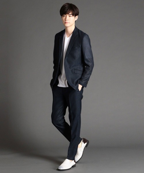 NICOLE CLUB FOR MEN（ニコルクラブフォーメン）の「ストレッチカラミジャケット（テーラードジャケット・メンズ・ライトグレー/チャコールグレー/ネイビー・X-LARGE/LARGE/XX-LARGE/MEDIUM）」の18枚目の写真