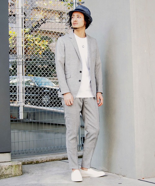 NICOLE CLUB FOR MEN（ニコルクラブフォーメン）の「ストレッチカラミジャケット（テーラードジャケット・メンズ・ライトグレー/チャコールグレー/ネイビー・X-LARGE/LARGE/XX-LARGE/MEDIUM）」の9枚目の写真