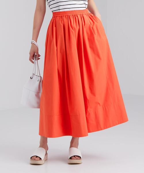 green label relaxing（グリーンレーベルリラクシング）の「CFC タイプライター ボリューム スカート（スカート・レディース・ベージュ/オレンジ/その他1/ロイヤルブルー・FREE）」の4枚目の写真