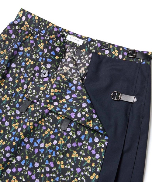 【MACKINTOSH】Snowblue Garden キルトスカート 花柄 MACKINTOSH PHILOSOPHY（ﾏｯｷﾝﾄｯｼｭ ﾌｨﾛｿﾌｨｰ）の「Snowblue Garden