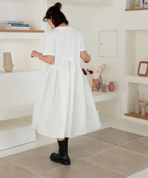 DONOBAN（ドノバン）の「カットソープリーツワンピース（ワンピース・レディース・ホワイト/ブラック・M）」の17枚目の写真