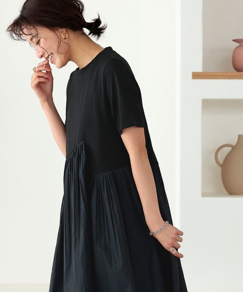 DONOBAN（ドノバン）の「カットソープリーツワンピース（ワンピース・レディース・ホワイト/ブラック・M）」の8枚目の写真