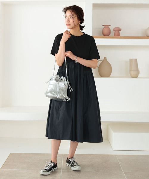 DONOBAN（ドノバン）の「カットソープリーツワンピース（ワンピース・レディース・ホワイト/ブラック・M）」の19枚目の写真