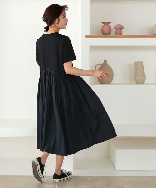 DONOBAN（ドノバン）の「カットソープリーツワンピース（ワンピース・レディース・ホワイト/ブラック・M）」の13枚目の写真